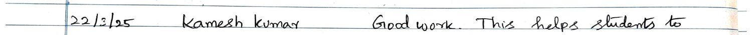 Handwritten VR Lab feedback note