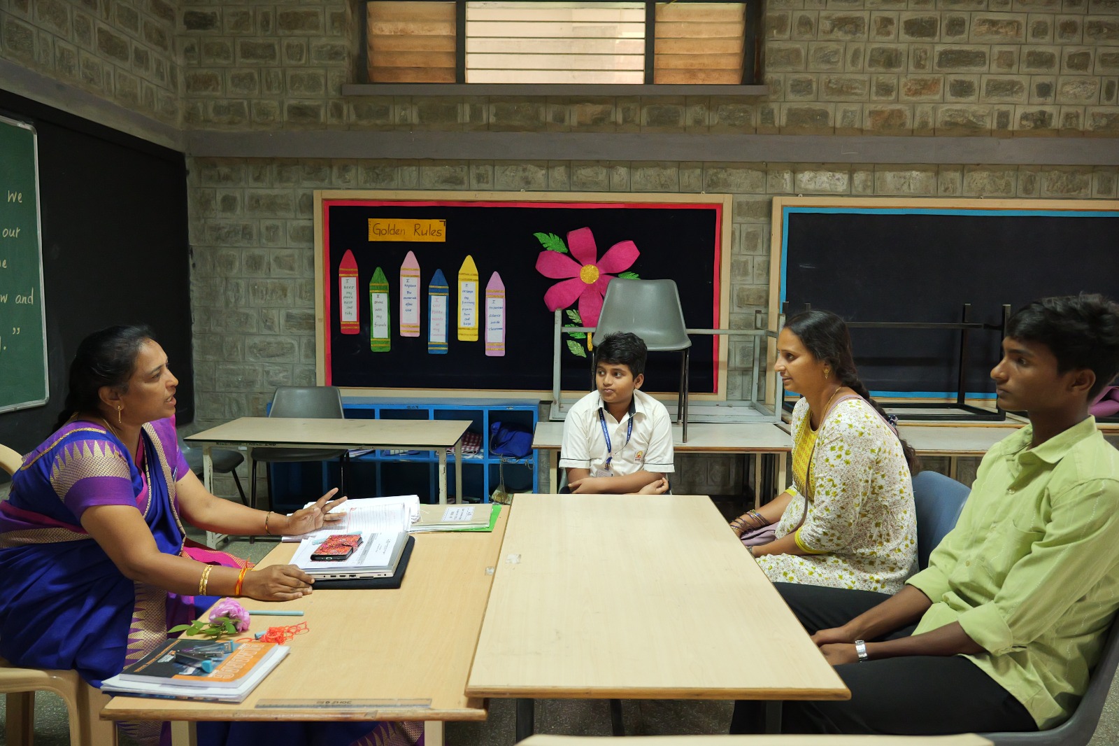 A parents-teacher meeting (PTM)